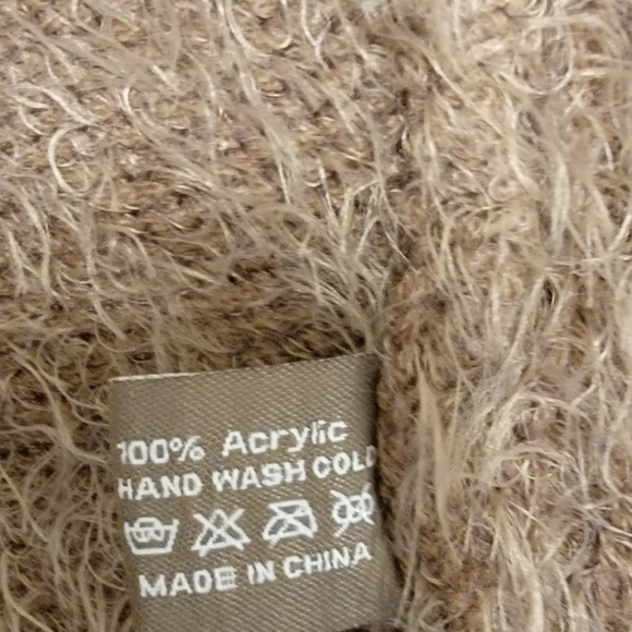 Donna Diosa Brown Eye Lash Hem Fly Away Open Boho Hippie Fuzzie Vest Free Sz - Picture 8 of 9